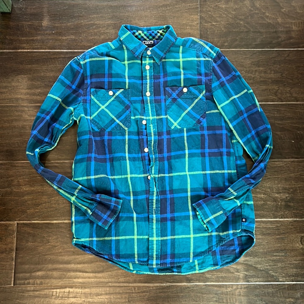 Boys Chaps Flannel Button Up XL 18/20